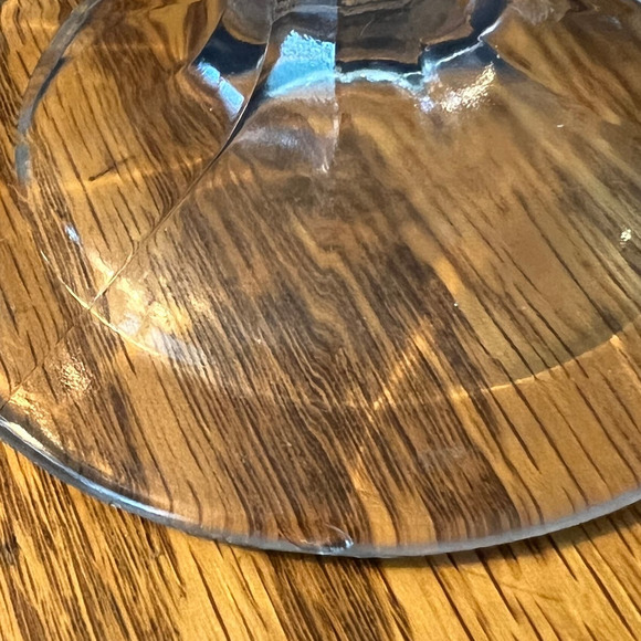 Double Handled Etched Pressed Glass Compote Candy Dish - Picture 9 of 9